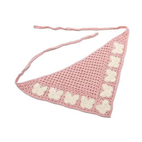 Damen Turban Schmetterling Stirnband Rosa Kopfbedeckung Gestricktes Haarband Schmetterling Mädchen Urlaub Foto Requisiten Lady Turban Bandana Schal Herren von Yfenglhiry