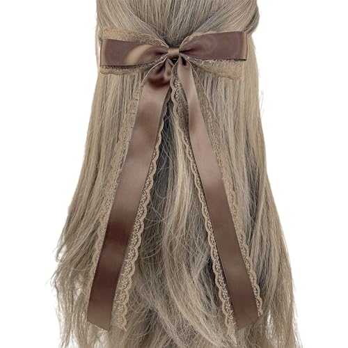 Doppellagige Haarnadel mit Schleife, für schöne Kinder, Eleganz, Charm-Haarspangen, zartes Tuch, Diadem, Festival, Haarspangen für den Alltag, groß, schöne Haarspangen für Damen, klein von Yfenglhiry