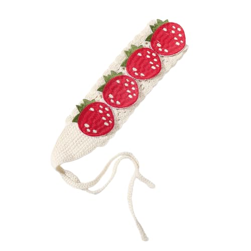 Exquisites Frühlings-Haarband für Damen, stilvoll mit gestricktem Erdbeer-Haarband, perfektes elastisches Stirnband für jeden Anlass, gestrickter Haarschal, Strickschal für Damen, Strickschal, von Yfenglhiry