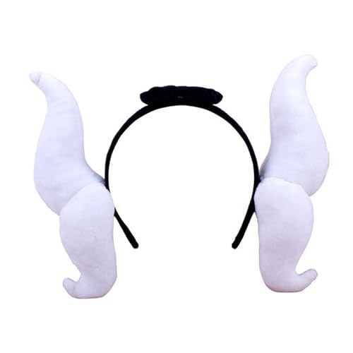 Haarreifen für Dienstmädchen, weißes Horn, Bühnenhaarband, Cartoon-Kopfbedeckung, Dienstmädchen-Haarband, Halloween-Kostüme für Damen von Yfenglhiry
