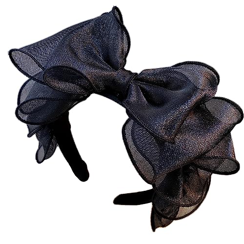 Modisches Haarband mit schwarzer Schleife, große schwarze Schleife, Haarclip für den täglichen Gebrauch und Gesichtspflege, Damen-Stirnbänder von Yfenglhiry