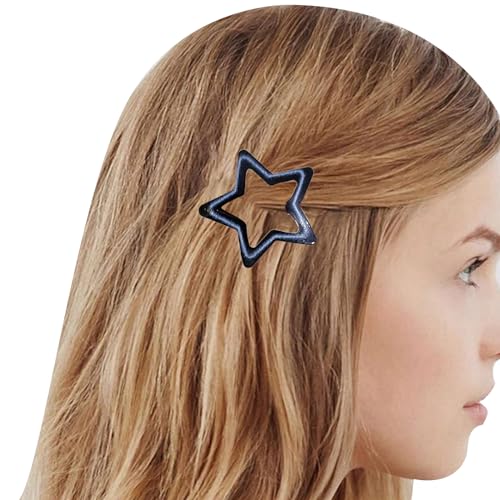 Pentagramm-Haarspange für Erwachsene und Kinder, Stern-Haarspangen, Schnapp-Haarnadel für Mädchen, lässiger Kopfschmuck, Haarstyling-Zubehör, Seitenhaar-Haarspangen, Damen-Haarschmuck von Yfenglhiry