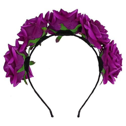 Rosen-Stirnbänder für Mädchen, elegante Damen-Kopfbedeckung, Rosen-Haarbänder, Zubehör, Frühlings-Haarbänder, Geburtstagsparty, Blumen-Stirnband für Frauen von Yfenglhiry