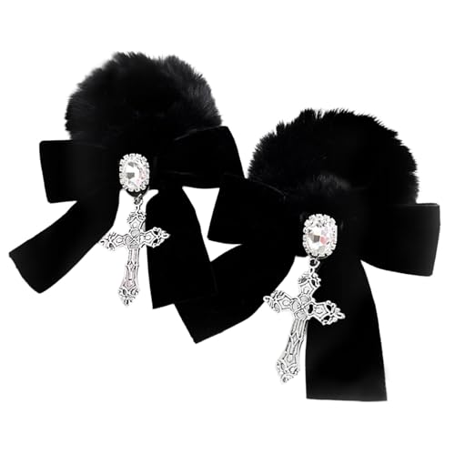 Schlichte Haargummis für Damen, mit Schleife, Gothic, elastisch, geeignet für verschiedene Frisuren, perfektes Geschenk für Mode-Enthusiasten von Yfenglhiry