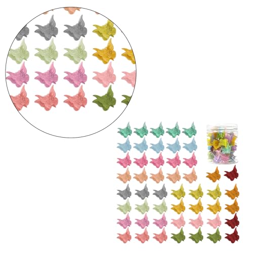 Set mit 50 kleinen Schmetterlings-Haarspangen für Kleinkinder, Haarnadeln, schönes Haar-Accessoire, Ornament für 90er-Jahre-Mädchen, Kinder, Box, Haarspangen von Yfenglhiry