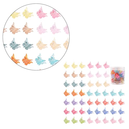 Set mit 50 kleinen Schmetterlings-Haarspangen für Kleinkinder, Haarnadeln, schönes Haar-Accessoire, Ornament für 90er-Jahre-Mädchen, Kinder, Box, Haarspangen von Yfenglhiry