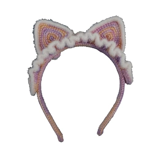 Süße Stirnbänder, Ohrschleife, Stirnband, modische Kopfbedeckung, Strick, Yoga, Sport, Weben, Haarreifen für Damen, gestricktes Haarband, Strickhaarbänder für Frauen von Yfenglhiry