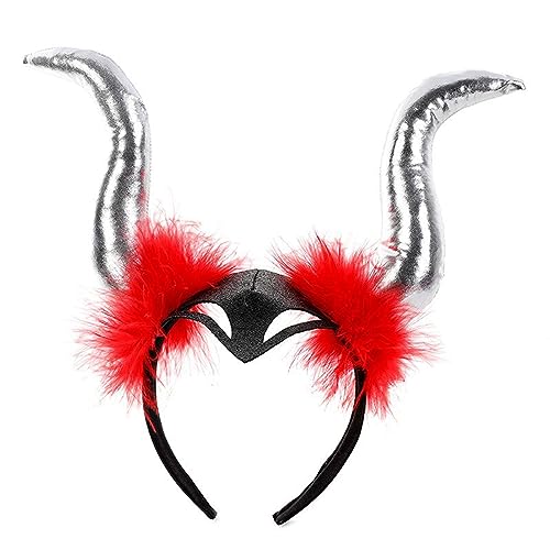 Tier-Teufel-Stirnbänder, schwarz, Cartoon-Design, cooles Horn, Haarreifen, überwältigend, niedlich, Haarschmuck, Party, Cosplay, Foto-Requisiten, Horn-Stirnband von Yfenglhiry