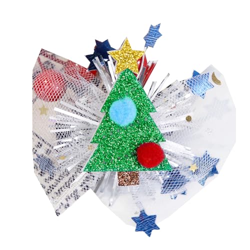 Weihnachtliche Haarnadel für Kinder, lustige, glitzernde Netz-Haarspangen, rutschfeste Seitenklammer, Weihnachtsbaumdekoration, Schneeflocken-Haarspange, Weihnachts-Haarspangen von Yfenglhiry