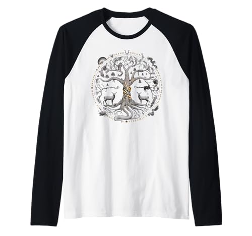 Yggdrasilbaum Mystisches Leben Keltisch Nordisch Wikinger Nordisch Raglan von Yggdrasil, Celtic, Tree, Life, Norse, Mythology