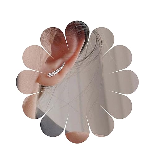 Yheakne Blatt Ohrclimber Ohrringe Silber Ohr Crawler Ohrringe Bohemia Ohrstecker Ohrringe Minimalistische Feder Ohrringe Schmuck Für Frauen Und Mädchen Geschenke von Yheakne