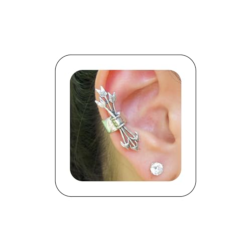 Yheakne Böhmische Pfeil Ohrmanschette Ohrringe Silber Pfeil Manschette Ohrringe Boho Tribal Manschette Wrap Ohrringe Nicht Piercing Clip Auf Ohrring Schmuck Für Frauen Und Mädchen (Pfeil) von Yheakne