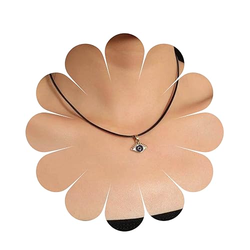 Yheakne Boho Böser Blick Leder Choker Halskette Kurze Leder Seil Halskette Punk Schwarz Choker Glück Auge Halskette Kette Schmuck Für Frauen Und Mädchen Yheakne Boho Böser Blick Leder Choker Halskette Kurze Leder Seil Halskette Punk Schwarz Choker Glück Auge Halskette Kette Schmuck Für Frauen Und Mädchen von Yheakne