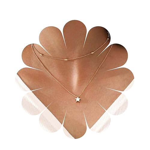 Yheakne Boho Geschichtete Stern Halskette Choker Gold Stern Anhänger Halskette Vintage Layering Halskette Himmlische Halskette Schmuck für Frauen und Mädchen Yheakne Boho Geschichtete Stern Halskette Choker Gold Stern Anhänger Halskette Vintage Layering Halskette Himmlische Halskette Schmuck für Frauen und Mädchen von Yheakne