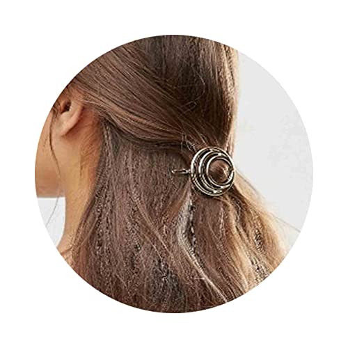 Yheakne Boho Kreis Haarspange Gold Haarspange Stift Jahrgang Runde Spange Haarspange Dekorative Haarklemme Geometrische Haar-Accessoires Für Frauen Und Mädchen (Gold) von Yheakne