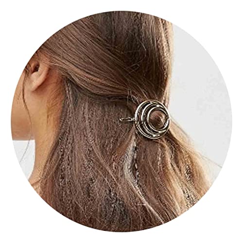 Yheakne Boho Kreis Haarspange Silber Haarspange Stift Jahrgang Runde Spange Haarspange Dekorative Haarklemme Geometrische Haar-Accessoires Für Frauen Und Mädchen (Silber) von Yheakne