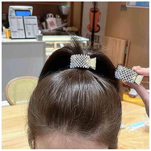 Yheakne Boho Kristall Pferdeschwanz Halter Gold Cz Pferdeschwanz Haarspange Haarspange Runde Glänzende Haarhalterung Clip Vintage Strass Band Manschette Bling Haarschmuck für Frauen und Mädchen (Gold) Yheakne Boho Kristall Pferdeschwanz Halter Gold Cz Pferdeschwanz Haarspange Haarspange Runde Glänzende Haarhalterung Clip Vintage Strass Band Manschette Bling Haarschmuck für Frauen und Mädchen (Gold) von Yheakne