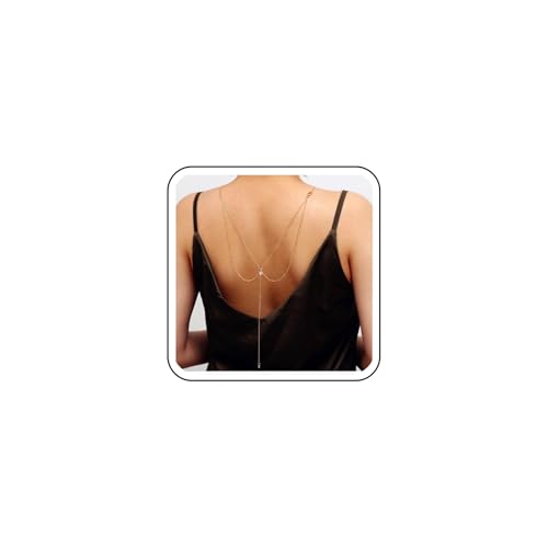 Yheakne Boho Kristall Zurück Kette Halskette Gold Cz Hintergrund Halskette Strass Braut Zurück Tropfen Kette Körper Kette Sommer Strand Körperschmuck Für Frauen Und Mädchen Yheakne Boho Kristall Zurück Kette Halskette Gold Cz Hintergrund Halskette Strass Braut Zurück Tropfen Kette Körper Kette Sommer Strand Körperschmuck Für Frauen Und Mädchen von Yheakne
