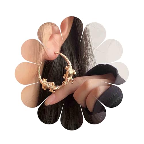 Yheakne Boho Krokodil Reif Ohrringe Gold Krokodil Kreis Ohrringe Punk Alligator Baumeln Ohrringe Große Geometrische C-Form Ohrringe Schmuck Für Frauen Und Mädchen Yheakne Boho Krokodil Reif Ohrringe Gold Krokodil Kreis Ohrringe Punk Alligator Baumeln Ohrringe Große Geometrische C-Form Ohrringe Schmuck Für Frauen Und Mädchen von Yheakne