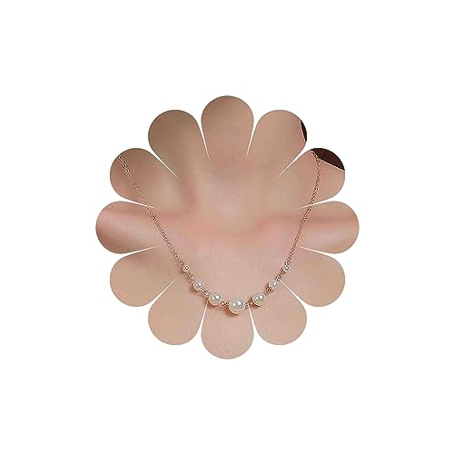 Yheakne Boho Perlenkette Choker Halskette Gold Station Perlenkette Perlen Kette Halskette Schwimmende Perlenkette Halskette Hochzeit Perlenkette Schmuck Für Frauen Und Mädchen von Yheakne