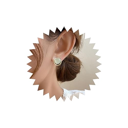 Yheakne Boho Runde Mondstein Ohrringe Gold Mondstein Opal Ohrringe Vintage Grün Opal Ohrstecker Runde Mondstein Ohrringe Schmuck Für Frauen Und Mädchen von Yheakne