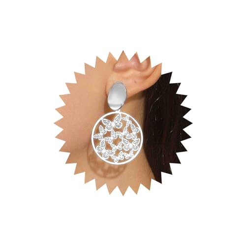 Yheakne Boho Schmetterling Kreis Ohrringe Silber Scheibe Münze Ohrstecker Vintage Schmetterling Kreis Tropfen Ohrringe Hohlen Schmetterling Scheibe Ohrringe Schmuck Für Frauen Und Mädchen Yheakne Boho Schmetterling Kreis Ohrringe Silber Scheibe Münze Ohrstecker Vintage Schmetterling Kreis Tropfen Ohrringe Hohlen Schmetterling Scheibe Ohrringe Schmuck Für Frauen Und Mädchen von Yheakne