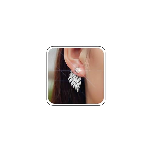 Yheakne Boho Strass Flügel Ohr Jacken Silber Kristall Engelsflügel Ohrringe CZ Ohrstecker Ohrringe Personalisierte Ohrring Schmuck für Frauen und Teen Mädchen Yheakne Boho Strass Flügel Ohr Jacken Silber Kristall Engelsflügel Ohrringe CZ Ohrstecker Ohrringe Personalisierte Ohrring Schmuck für Frauen und Teen Mädchen von Yheakne