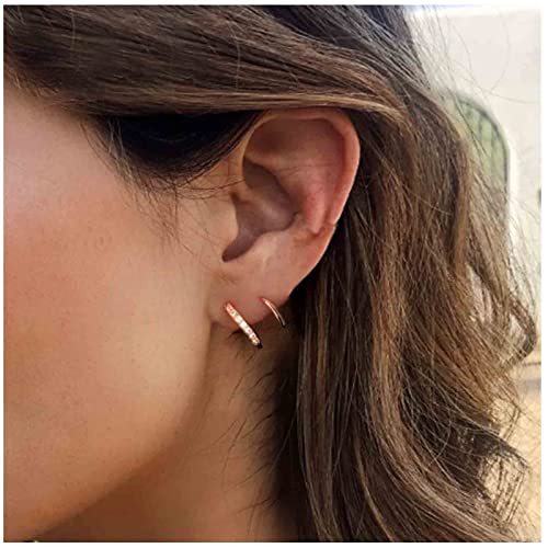 Yheakne Boho Strass Twist Ohrringe Cz Swirl Hoop Wrap Ohrringe Roségold Spiral Doppel Creolen Ohrringe Minimalistische Spiral Ohrringe Schmuck Für Frauen Und Mädchen Yheakne Boho Strass Twist Ohrringe Cz Swirl Hoop Wrap Ohrringe Roségold Spiral Doppel Creolen Ohrringe Minimalistische Spiral Ohrringe Schmuck Für Frauen Und Mädchen von Yheakne