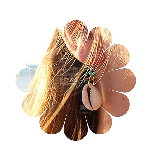Yheakne Boho Türkis Muschel Tropfen Ohrringe Kauri Muschel Ohrringe Vintage Kauri Ohrringe Gold Muschel Ohrhänger Haken Ohrringe Schmuck für Frauen und Mädchen (Gold) von Yheakne