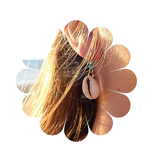 Yheakne Boho Türkis Muschel Tropfen Ohrringe Kauri Muschel Ohrringe Vintage Kauri Ohrringe Silber Muschel Ohrhänger Haken Ohrringe Schmuck für Frauen und Mädchen (Silber) von Yheakne