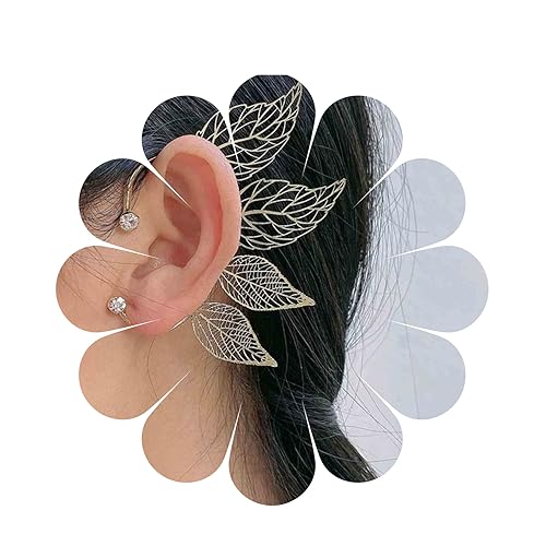 Yheakne Boho Übertriebenes Blatt Manschette Wrap Ohrringe Gold Cz Blatt Ohrclimber Ohrringe Messing Blätter Knorpel Ohr Crawler Ohrringe Punk Clip Auf Wrap Kein Schmuck Für Frauen Und Mädchen (links) Yheakne Boho Übertriebenes Blatt Manschette Wrap Ohrringe Gold Cz Blatt Ohrclimber Ohrringe Messing Blätter Knorpel Ohr Crawler Ohrringe Punk Clip Auf Wrap Kein Schmuck Für Frauen Und Mädchen (links) von Yheakne