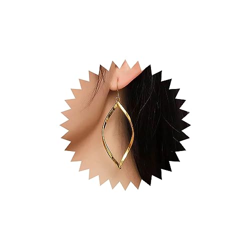 Yheakne Geometrische Rhombus Ohrringe Gold Wirbel Draht Ohrring Vintage Twist Hoop Haken Ohrringe Große Geometrische Verdreht Draht Ohrringe Schmuck Für Frauen Und Mädchen von Yheakne