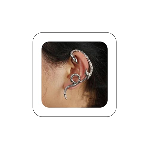 Yheakne Gothic Drachen Ohrstecker Ohrstecker Silber Drachen Ohrstecker Alt Drachen Ohrstecker Punk Drachen Ohrstecker Schmuck Für Frauen Und Mädchen (schlange) von Yheakne