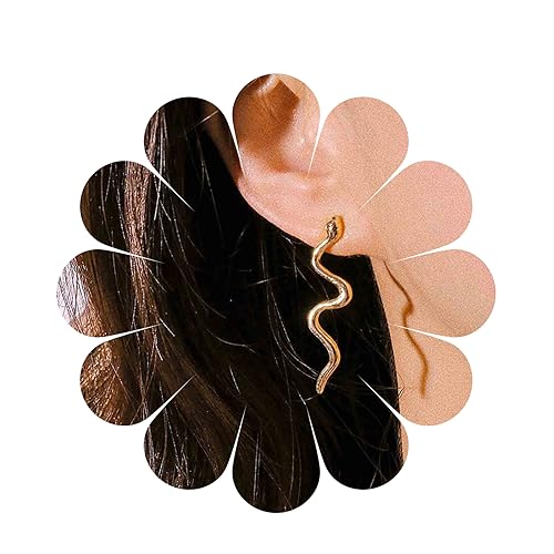 Yheakne Punk Snake Drop Dangle Ohrringe Gold Schlange Ohrstecker Lange Schlange Ohrringe Gothic Tier Ohrringe Vintage Ohrringe Schmuck für Frauen und Mädchen Geschenke (Gold) von Yheakne