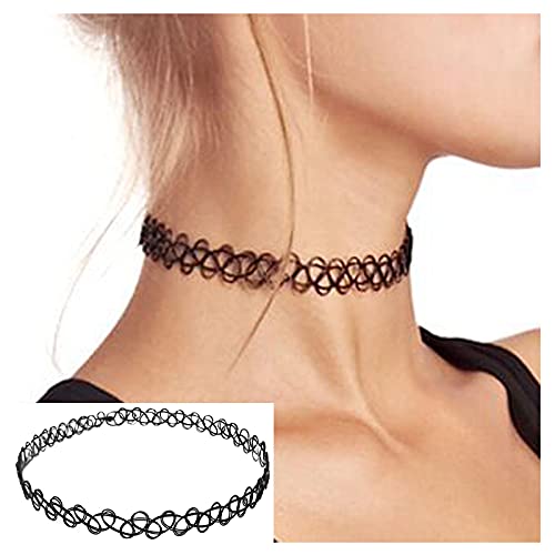 Yheakne Schwarze Chokerhalskette Kurze elastische 90er Jahre Chokerhalskette Stretch Chokerkette Retro Henna Chokerhalskette Punkhalskette Schmuck für Frauen und Teen Girls Yheakne Schwarze Chokerhalskette Kurze elastische 90er Jahre Chokerhalskette Stretch Chokerkette Retro Henna Chokerhalskette Punkhalskette Schmuck für Frauen und Teen Girls von Yheakne