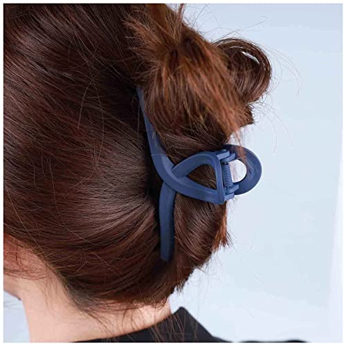 Yheakne Vintage Acryl Haar Klauen Clip Kunststoff Haar Klauen Clip Plain Haar Halter Clips Jelly Kiefer Haar Klammer Französisch Fang Barrette Dekorative Haarzubehör Für Frauen Und Mädchen (navy Blau) von Yheakne