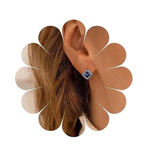 Yheakne Vintage Blauer Saphir Ohrstecker Blaue Quadratische Ohrringe Voller Strass Ohrringe Retro Geometrische Ohrringe Schmuck Für Frauen Und Mädchen Yheakne Vintage Blauer Saphir Ohrstecker Blaue Quadratische Ohrringe Voller Strass Ohrringe Retro Geometrische Ohrringe Schmuck Für Frauen Und Mädchen von Yheakne