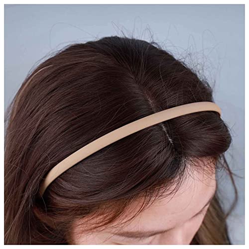 Yheakne Vintage Haarreifen Stirnband Französisch Haarreifen Haarbänder Mehrfarbig Harz Stirnbänder Kunststoff Einfarbig Haarband Reifen Dekorative Haarteil Haarzubehör Für Frauen Und Mädchen (khaki) von Yheakne