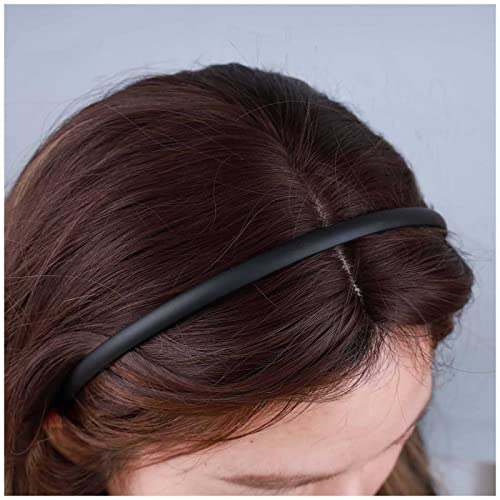 Yheakne Vintage Haarreifen Stirnband Französisch Haarreifen Haarbänder Schwarz Harz Stirnbänder Kunststoff Glatt Haarband Reifen Dekorative Haarteil Haarzubehör Für Frauen Und Mädchen (schwarz) von Yheakne