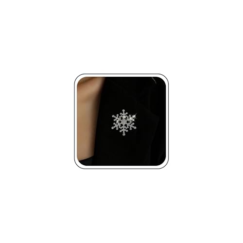 Yheakne Vintage Kristall Schneeflocke Brosche Pin Weihnachten Cz Brosche Anstecknadel Silber Strass Winter Schneeflocke Brosche Pin Abzeichen Broschen Pin Kleid Zubehör Schmuck Für Frauen von Yheakne