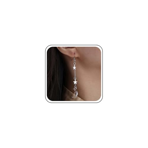 Yheakne Vintage Lange Blaue Stern Mond Baumeln Ohrringe Silber Stern Quaste Ohrringe Acryl Mondsichel Tropfen Ohrring Lange Kette Ohrring Schmuck Für Frauen Yheakne Vintage Lange Blaue Stern Mond Baumeln Ohrringe Silber Stern Quaste Ohrringe Acryl Mondsichel Tropfen Ohrring Lange Kette Ohrring Schmuck Für Frauen von Yheakne