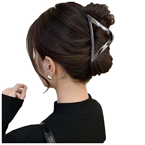 Yheakne Vintage Metall Haar Kralle Clip Legierung Haar Krallen Clip Gold Große Haar Halter Clips Minimalistischen Kiefer Haar Klammer Haar Clip Haar-Accessoires Für Frauen Und Mädchen(dunkles Dreieck) von Yheakne