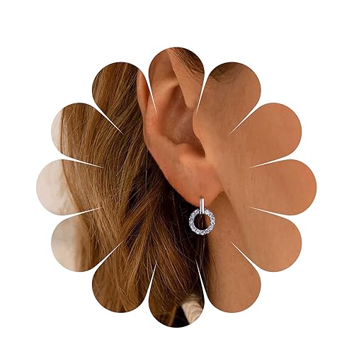 Yheakne Vintage Offene Cz Kreis Ohrringe Winzige Cz Reifen Ohrstecker Silber Strass Runde Ohrringe Geometrische Bar Ohrstecker Schmuck Für Frauen Und Mädchen Yheakne Vintage Offene Cz Kreis Ohrringe Winzige Cz Reifen Ohrstecker Silber Strass Runde Ohrringe Geometrische Bar Ohrstecker Schmuck Für Frauen Und Mädchen von Yheakne
