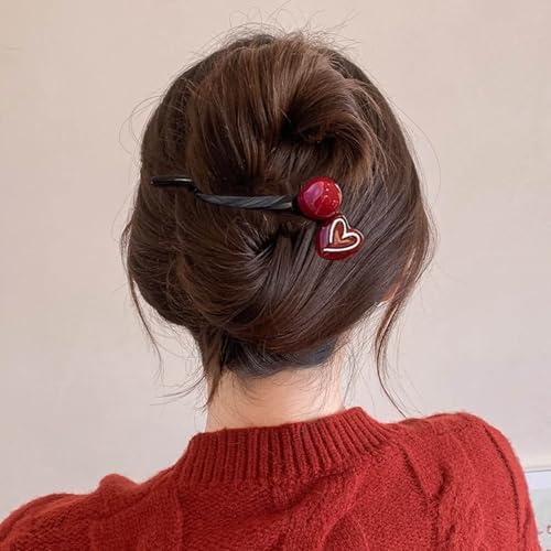 Yheakne Vintage Perlen Haarspange Barrette Perlen Twist Haarspange Banane Haarspange Haarnadel Kralle Clip Pferdeschwanz Halter Kopfschmuck Dekorative Accessoires Für Frauen von Yheakne