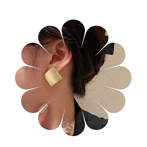 Yheakne Vintage Quadratische Ohrstecker Quadratische Form Ohrringe Geometrische Gold Ohrringe Minimalistische Ohrringe Schmuck Für Frauen Und Mädchen von Yheakne