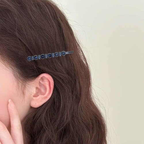 Yheakne Vintage Saphir Kristall Haarspange Barrette Blau Strass Bobby Pins Sparkly Cz Side Clip Barrette Blau Edelstein Haarspange Haarnadel Kopfschmuck Sapphire Accessoires Kopfschmuck Für Frauen von Yheakne