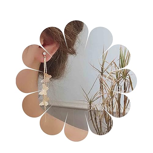 Yheakne Vintage Schmetterling Tropfen Ohrringe Gold Schmetterling Quaste Kette Ohrringe Kristall Ohrstecker Ohrringe Lange Kette Tropfen Ohrringe Schmuck Für Frauen Und Mädchen von Yheakne