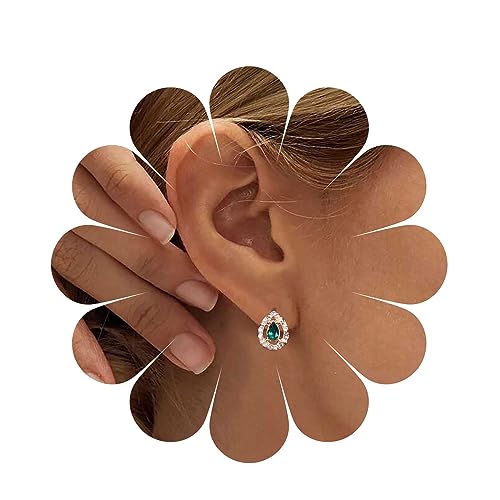 Yheakne Vintage Tropfen Smaragd Ohrringe Ausgeschnitten Tropfen Ohrstecker Gold Winzige Smaragdgrüne Ohrringe Wassertropfen Grün Kristall Ohrringe Schmuck Für Frauen Und Mädchen Yheakne Vintage Tropfen Smaragd Ohrringe Ausgeschnitten Tropfen Ohrstecker Gold Winzige Smaragdgrüne Ohrringe Wassertropfen Grün Kristall Ohrringe Schmuck Für Frauen Und Mädchen von Yheakne
