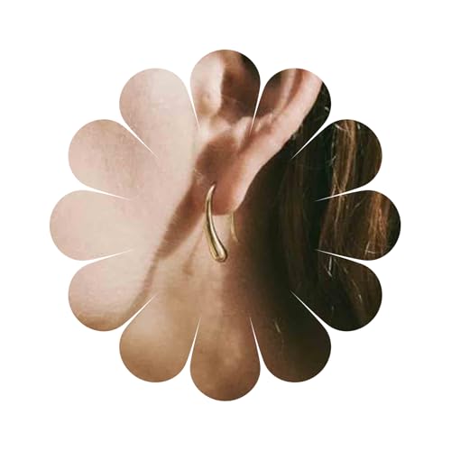 Yheakne Wasser Tränentropfen Ohrringe Abstrakte Tropfen Creolen Ohrringe Gold Haken Faden Ohrringe Minimalistische Tropfen Baumeln Ohrringe Schmuck Für Frauen Und Mädchen Geschenke von Yheakne