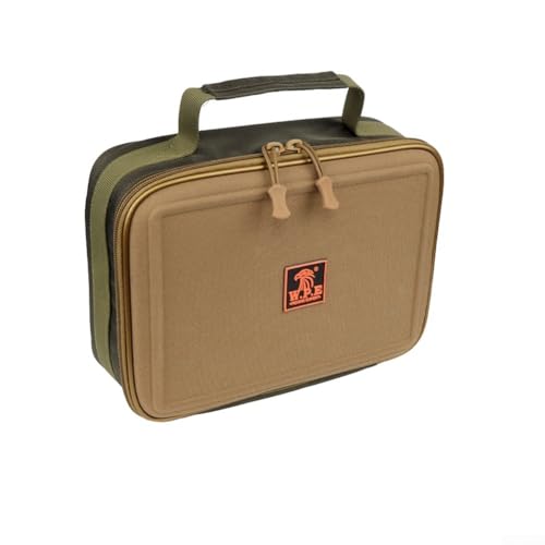 Yhenlovtt Angelausrüstungs-Organizer-Tasche aus Oxford-Stoff mit verbesserter Tragbarkeit für Angler, braun von Yhenlovtt